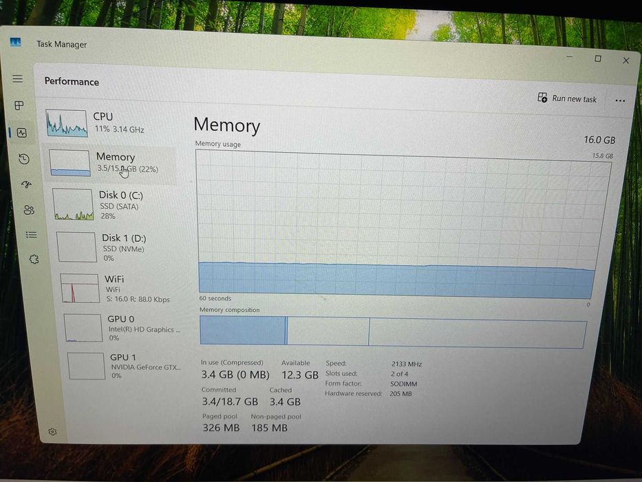 Laptop Lenovo – Intel i7, 2x SSD 256, 16 GB RAM,4GB Video, Windows 11