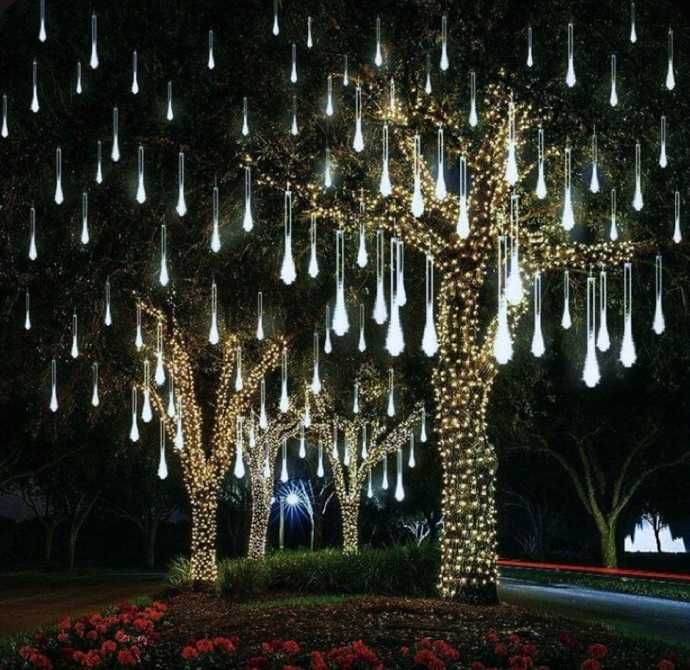 Лед Светещ Маркуч 10метров в Шарен и в Червен Цвят 36лв НОВО