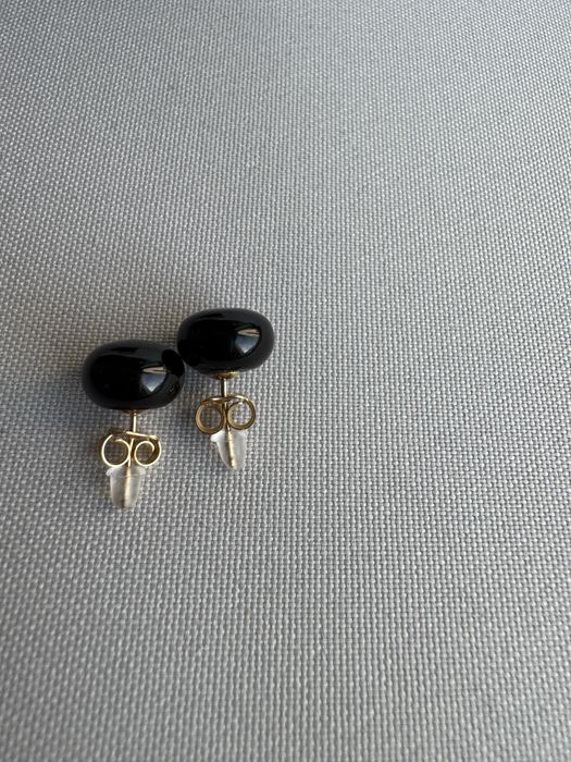 Cercei din aur si onix