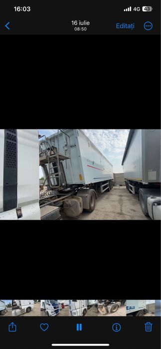 Semiremorca MEGA light 55 m3/schimb cu buldoexcavator