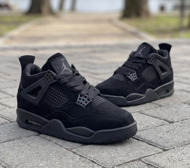 Adidasi Jordan 4 Retro Black - Adidasi Fete Baieti