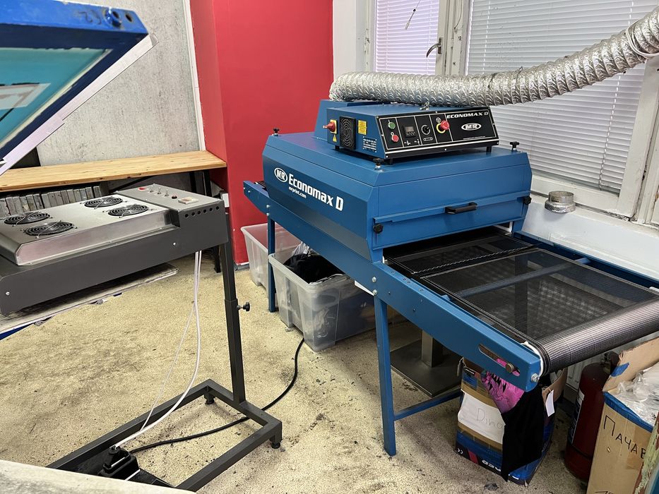 Напълно оборудвана печатница за ситопечат