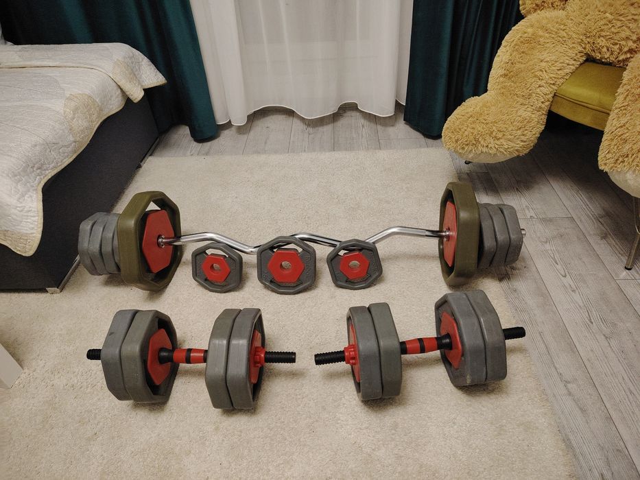 Gantere + bara Z + 100 kg