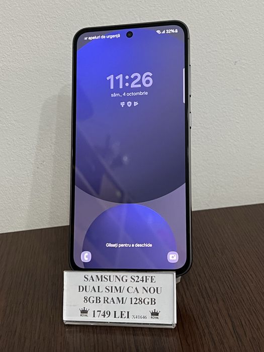 Amanet Royal CB: Samsung S24 FE duos ca nou 8gb ram 128gb stocare