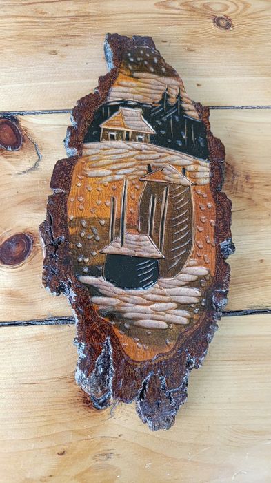 Продаю картины на спине дерева. Березки