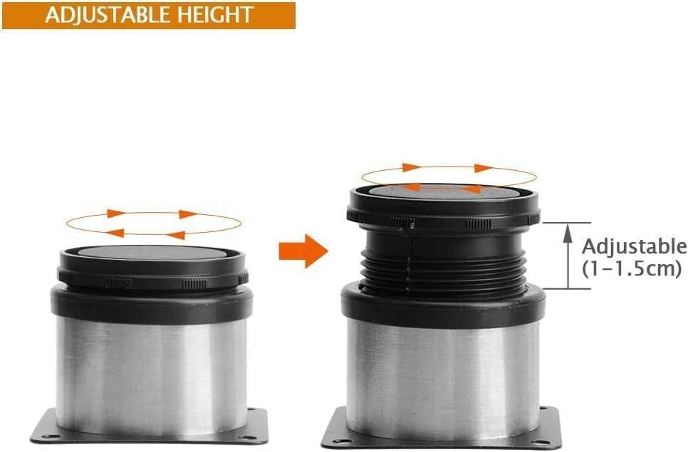 Pachet 4 picioare mobilier inox, dulap, canapea 5,8,10,12,20  cm