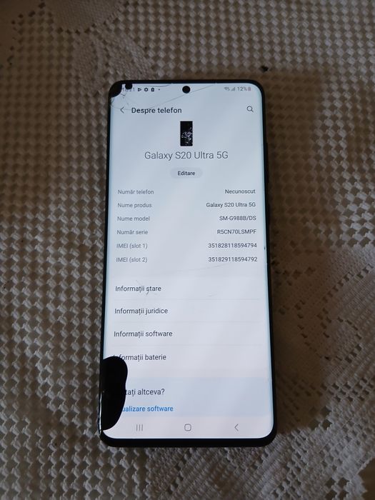 Samsung galaxy S20 ultra 5G. 128 GB