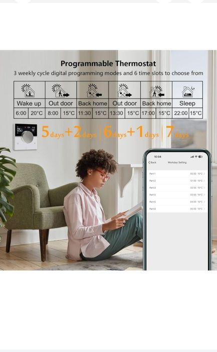 Termostat KETOTEK 3A centrala/încălzire prin pardoseală