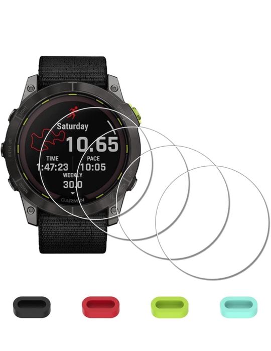 Защитное стекло с заглушкой Garmin fenix 7x, 7x pro, Enduro 2