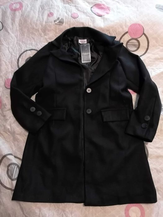 Ново дамско палто черно