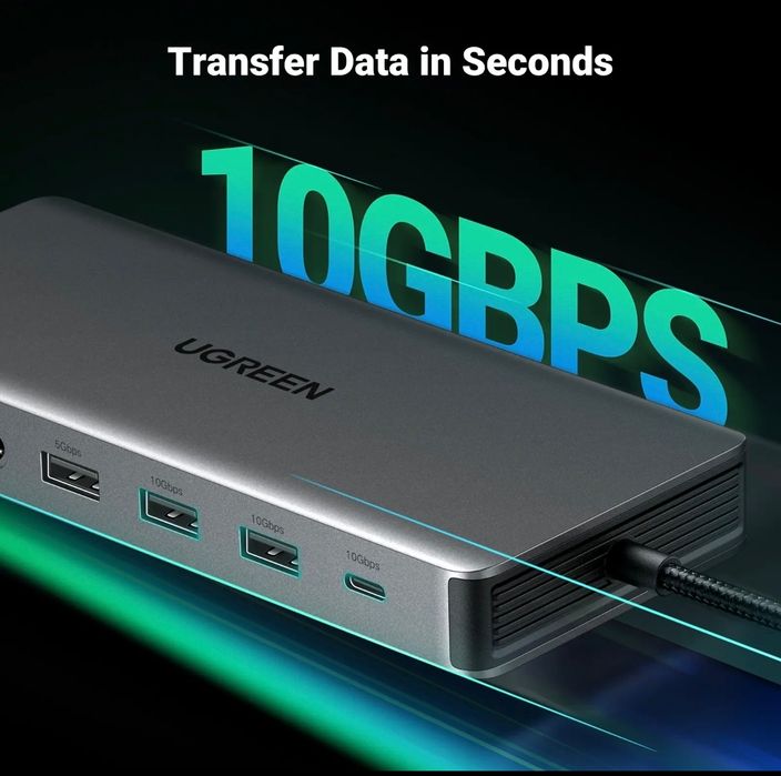 Ugreen 13 в 1, док станция, usb хаб