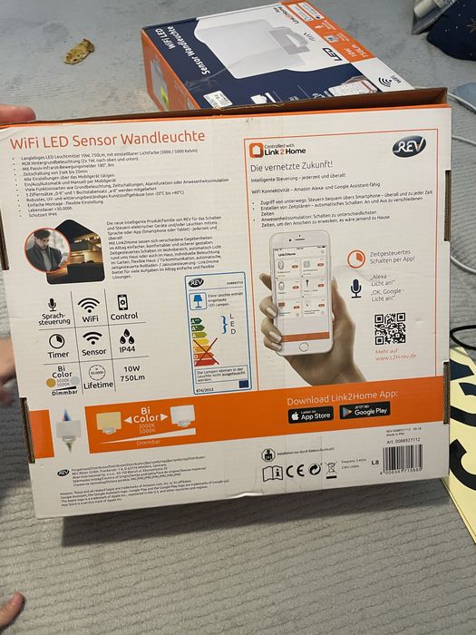 Lampa Led cu senzor de miscare exterior ( cu lumini ambientale)