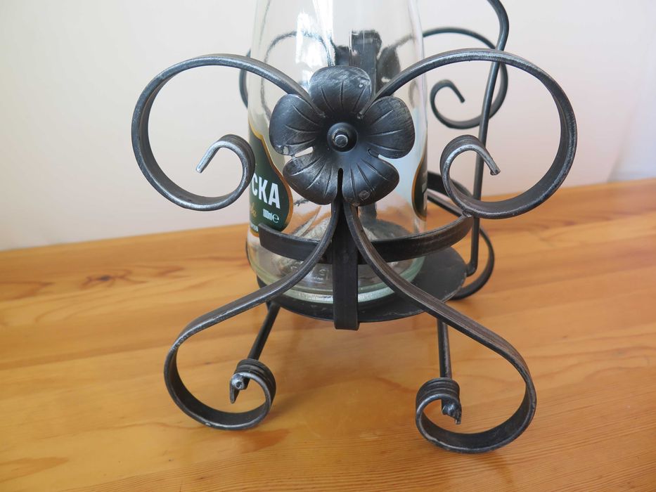 Декантер,поставка за

бутилка,ковано желязо