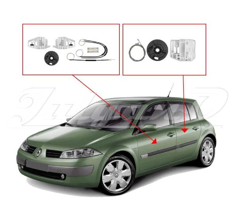 Ремонтен комплект за ел. машинка за стъкло за RENAULT MEGANЕ MK2