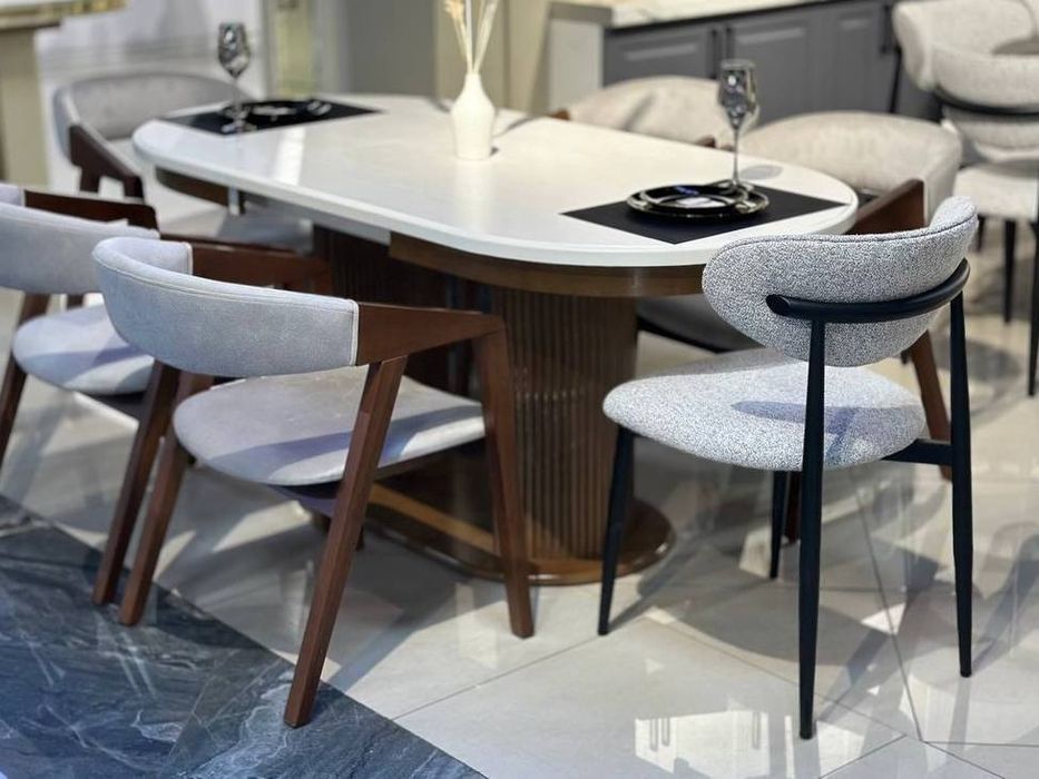 Столы на реечных тумбах (раскладные и цельные)