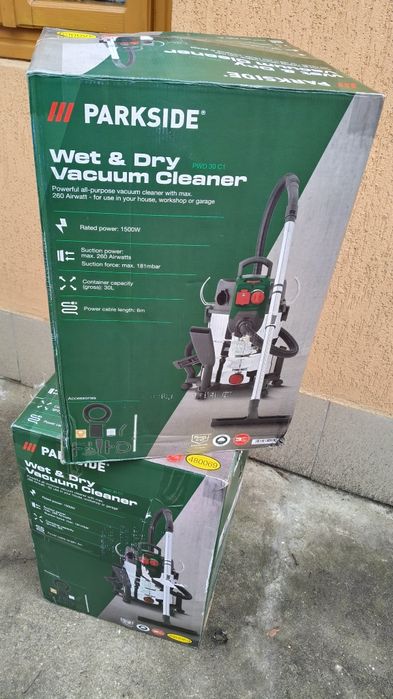 Aspirator Parkside umed uscat cu funcție suflare 1500w