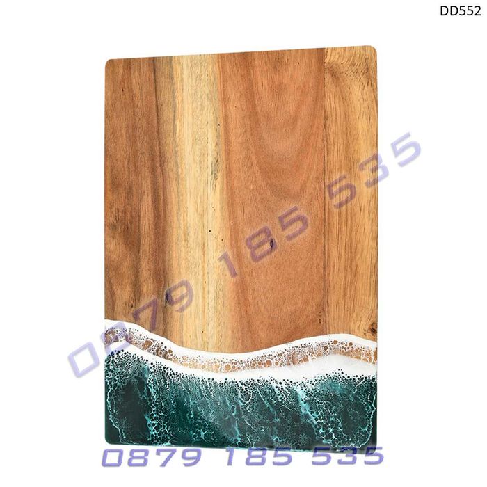 Кухненска дъска епоксидна смола Морски залив акациево дърво море