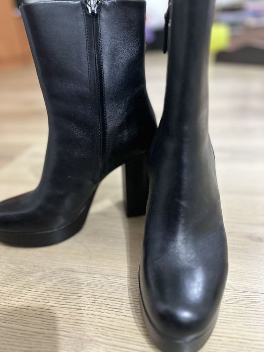 Боти Zara - телешка кожа