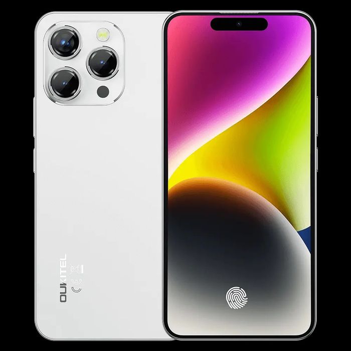 Oukitel P1 (Бял) – 256GB/8GB RAM | 6.7" AMOLED | Като iPhone 16 Pro + Бонус аксесоари