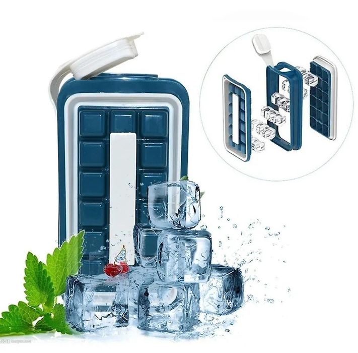 Силиконовая форма для льда в виде бутылки с крышкой