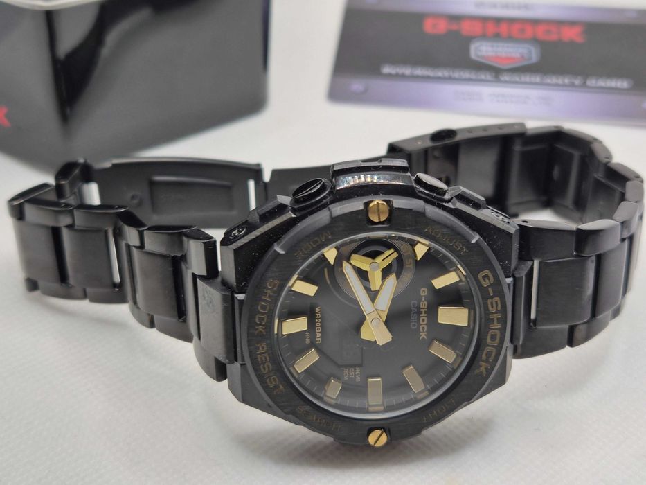 Ceas Sport Barbati Casio g shock GST B500D full metal black- gold , Nou.Garantie 2ani