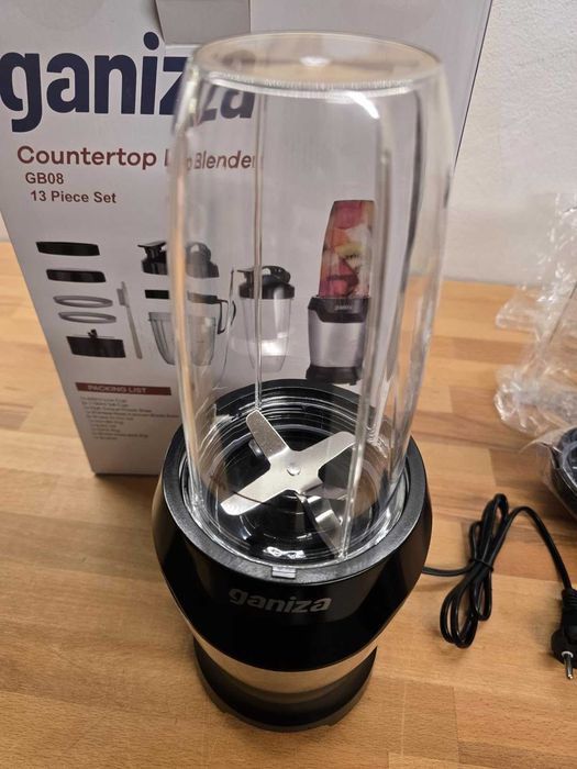Ganiza блендер 1300W с 3 чаши + подарък термо контейнер