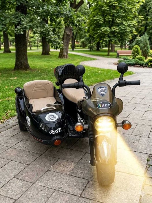 Bolalar elektr mototsikli "Bars" — Kolyaskasi bilan