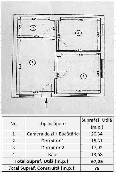 Apartament in Vila toate utilitatile Gaesti