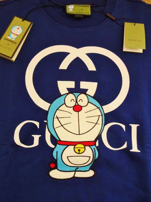 НОВ мъжки GUCCI Doraemon oversized - уголемен суитчър S;M;L;XL;2XL