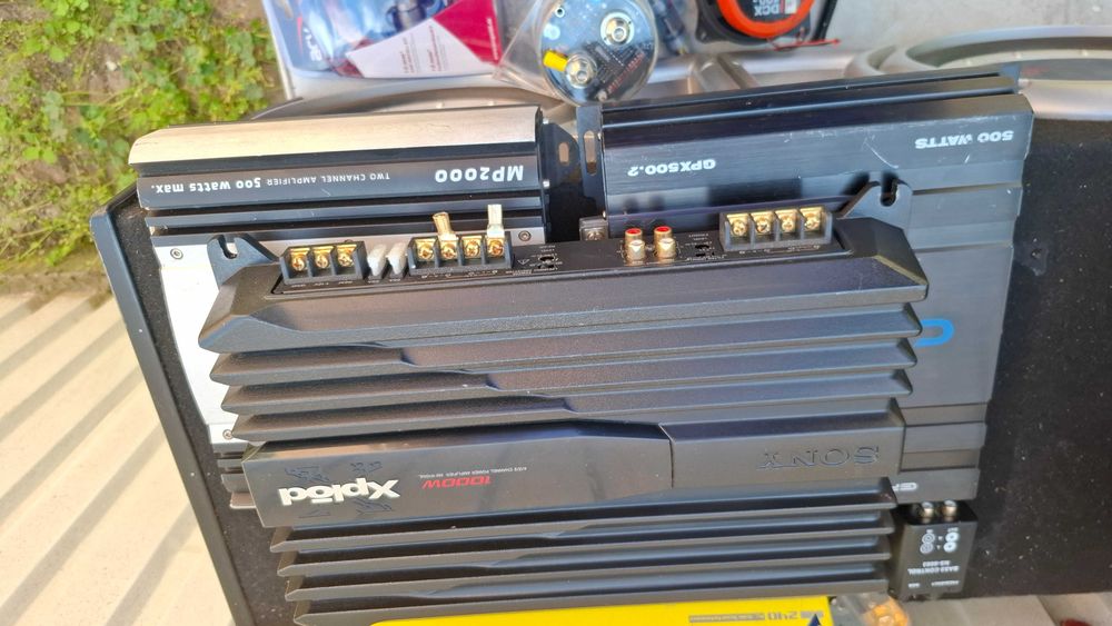 subwoofer crunch hifonics cu amplificator auto sony xpod 1000w