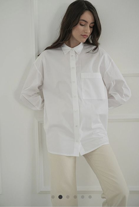 Бяла свободна риза Verychi