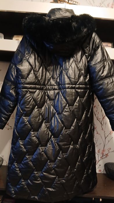 Geacă lungă din fâș penyru dame