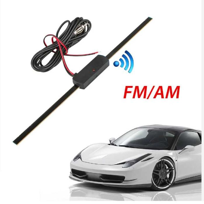 Вътрешна автомобилна антена с усилвател за стъкло