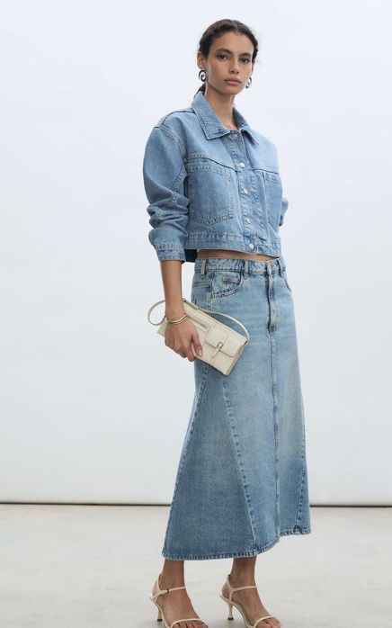 Geaca Mango din denim damă cu buzunare