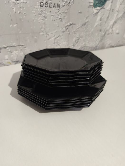 Farfurii negre Arcoroc 12 piese