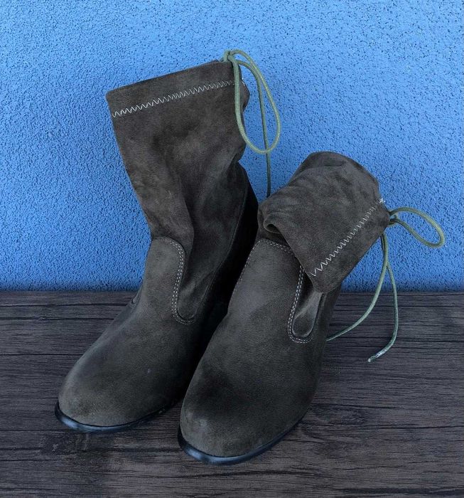 Botine dama, piele intoarsa