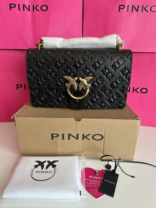 PINKO Love One Classic Dc – оригинална кожена чанта | НОВА | Код: 106