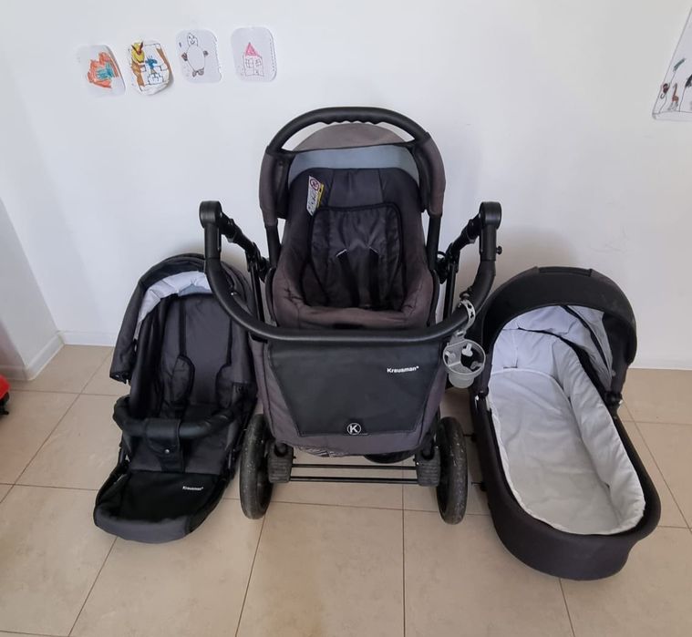 Carucior 3 in 1 Combo Max Dark Grey – Krausman