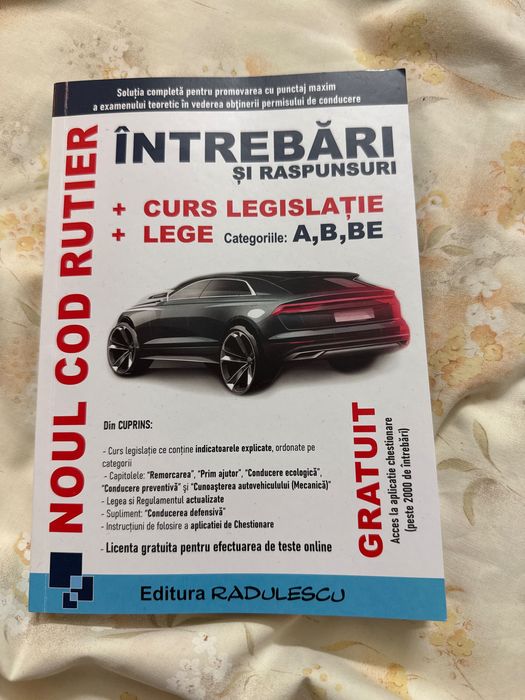 Carte pentru permis categoria B