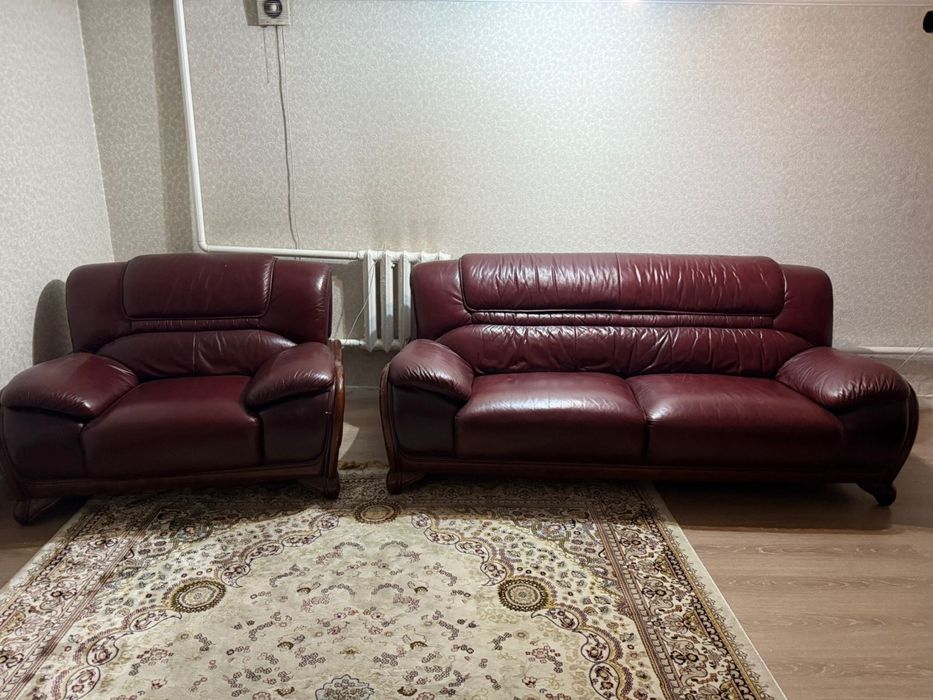 Кожанный диван 3в 1