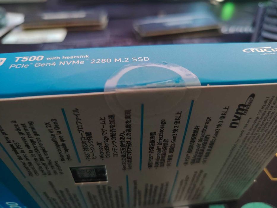 НОВ ! Crucial T500 PCIe Gen4 NVMe 1TB 2TB SSD with Heatsink PC/PS5