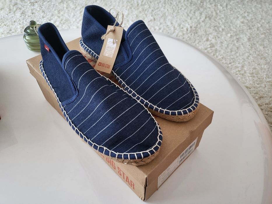 Espadrile/pantofi din pânză BigStar, mărimea 41, noi-nouțe, cu etichetă, în cutia originală