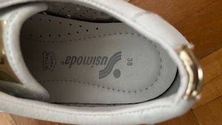 Дамски бели сникърси ест. кожа стелка 24 см