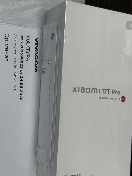 ЗАПЕЧАТАН 512GB Xiaomi 17T Pro Vivacom Гаранция 2028 Black