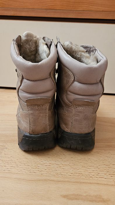 Зимни кубинки, ест.кожа, бежови, 39 номер