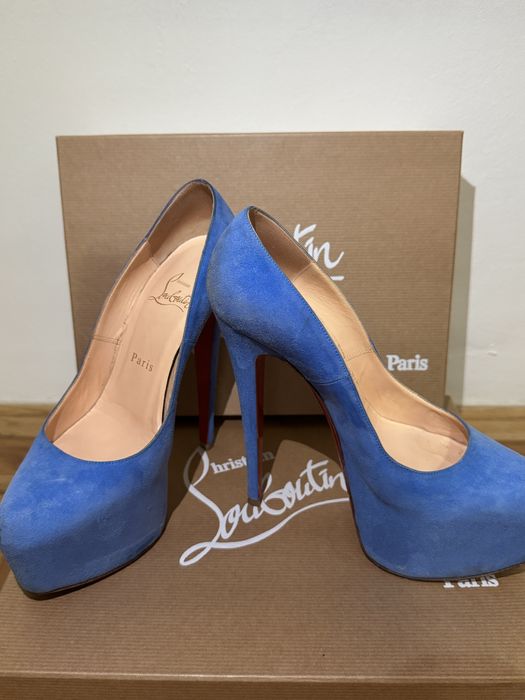 Christian Louboutin - Royal Blue Suede Daffodile 160