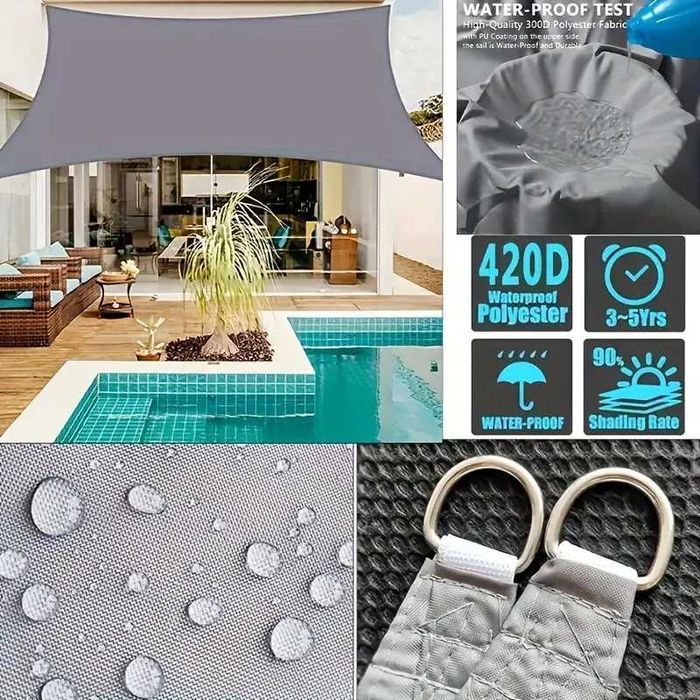 Водонепромокаема Тента, Водоустойчива UV сенник, подсилено платнище
