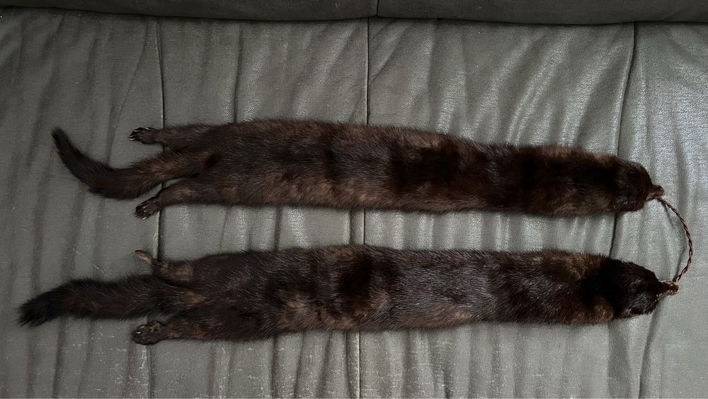 Guler blana naturala din nurca intreaga