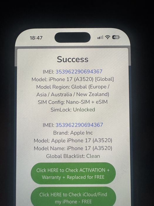 Iphone 17 256GB sage