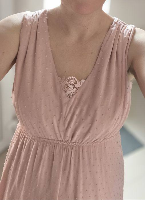 Rochie alăptare și gravide S-M roz pudra